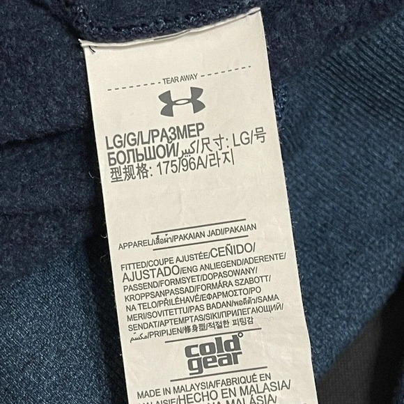 Under Armour Threadborne Fleece Hoodie Sweatshirt Sz Large - Picture 5 of 7